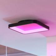 EGLO connect Smart LED plafondlamp Loretello-Z, hoekig, zwart