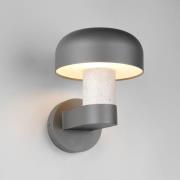 Buitenwandlamp Fraser, grijs/betonlook, aluminium, IP54, E27