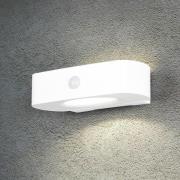 Bilbao wandlamp op zonne-energie, wit, hoogte 6 cm, sensor, up/down