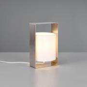 Tafellamp Pail, nikkel mat, metaal, hoogte 27 cm