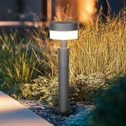 LED sokkellamp Mackenzie, hoogte 50 cm, antraciet, gegoten aluminium