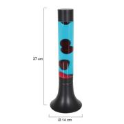 Lava lamp Volcan 3117, zwart, vloeistof helder/rood, E14