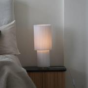 Markslöjd tafellamp Catis, wit, 45 cm hoog, textiel, E27