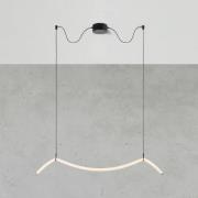 Markslöjd LED hanglamp Melt, zwart/wit, 112 cm lang