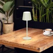 LED tafellamp Roxi, mintgroen, metaal, IP54, dimbaar