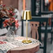 LED tafellamp Viletto, messingkleurig, IP54