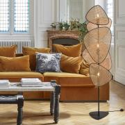 MARKET SET Vloerlamp Screen, naturel, rotan, 179 cm hoog