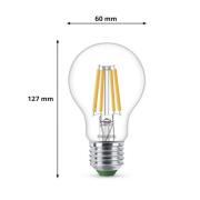 Philips E27 LED lamp A60 4W 840lm 2700K filament 3-pack