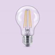 Philips LED lamp E27 A60 7W 806lm 2700K filament 6-pack