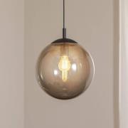 Hanglamp Esme, Ø 30 cm, rookgrijs, glas, globe, E27