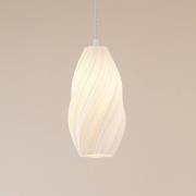 Lindby hanglamp Nuvia, Ø 15,5 cm, wit, 3D-print