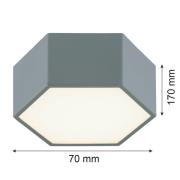 LED plafondlamp Libre, saliegroen, staal, 3.000 K