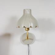PR Home Wandlamp Wells, beige/goudkleurig, 21 cm, metaal