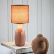 PR Home Tafellamp Uno, roestrood, hoogte 37 cm, textiel/keramiek