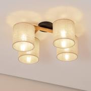 Plafondlamp Deva, 4-lamps, textiel