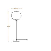 LEDVANCE vloerlamp Balhoogte 116 cm, bruin, golfkarton, E27