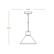 LEDVANCE Concrete Wood hanglamp, Ø 22 cm, beton, grijs