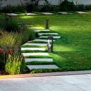 LED sokkellamp Teo, 30 cm hoog, zwart, metaal, IP65