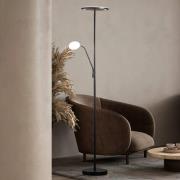 LED vloerlamp Sorento, zandzwart, hoogte 182 cm, leeslampje