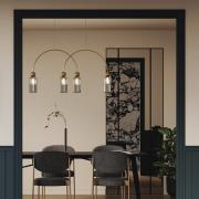 Maytoni hanglamp Antic, rookgrijs/goud, 4-lamps,