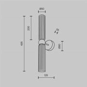 Maytoni wandlamp Antic, goud/zwart, hoogte 43,5 cm