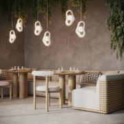 Maytoni glazen hanglamp Opus, wit,