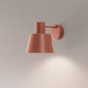Wandlamp Dunka, baksteenrood, 1-lamp, staal, hoogte 17 cm