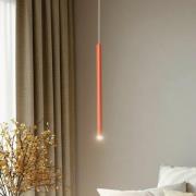 Hanglamp Sopel 1, baksteenrood, 1-lamp, staal, Ø 5 cm
