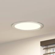Prios LED inbouwlamp Cadance, zilver, 24cm, set van 10, CCT