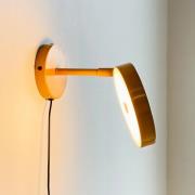 Dyberg Larsen LED wandlamp Starlight, geel, Ø 14 cm dimbaar