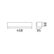 Ideal Lux buitenwandlamp Andromeda, wit, breedte 45 cm, E27