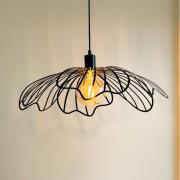 Dyberg Larsen hanglamp BLUMEN, zwart mat, Ø 60 cm