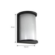 Lindby LED buiten wandlamp Calvik, zwart, geribbeld, IP44