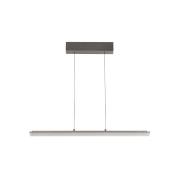 LED hanglamp Torvi, zandgrijs/rookgrijs,  88 cm metaal/glas