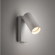 Wandspot FOURTY, wit, hoogte 17 cm, metaal, GU10