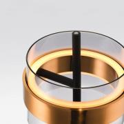 LED tafellamp Inside, messingkleurig/rookgrijs, hoogte 49 cm