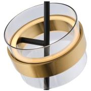 LED vloerlamp Inside, messingkleurig/rookgrijs, hoogte 146 cm