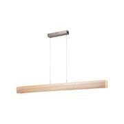 LED hanglamp Monterra, lengte 100 cm, lichtbruin, hout
