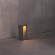 LED sokkellamp Grot, 2700K, grijs, beton, IP55, hoogte 40 cm