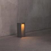 LED sokkellamp Grot, 3000K, grijs, beton, IP55, hoogte 40 cm