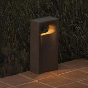 LED sokkellamp Glint, 3000K, 40 cm,  grijs, beton, IP55