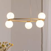 Hanglamp Gama, 5-lamps, goud