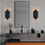 Wandlamp Reis, zwart, metaal, hoogte 50 cm