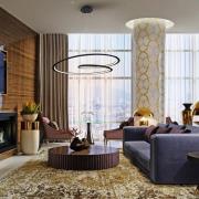 Lusvormige hanglamp, zwart. Metaal, aluminium. Ø 97 cm