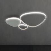 LED plafondlamp Helix, zilverkleurig, lengte 62 cm, metaal