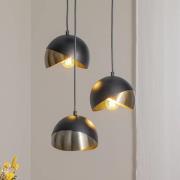 Hanglamp Berceste 252-S2 zwart/goud metaal 3-lamps rond