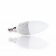 LED kaarslamp, E14, 4,9 W, mat, 3.000 K, set van 2