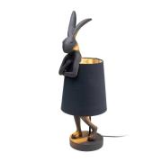 KARE Animal Rabbit tafellamp zwart/binnen zilver