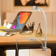 Lindby klemlamp Jyla, wit, lens, 4.200 K, GX53