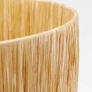 Kare Napels tafellamp, bruin, groen-wit, papier, hoogte 55 cm